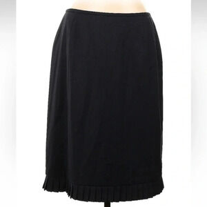 Calvin Klein Classic Black Ruffle Hem Pencil Skirt Women’s Size 12 L Large